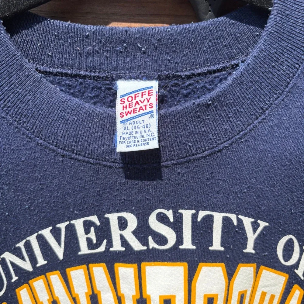 Soffe Sweatshirt Unisex XL Navy Blue Good University of Minnesota Morris Graphic